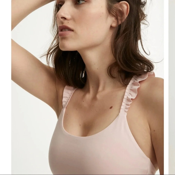 Bandier x Something Navy Ruffle Bra in Pale Blush Size Small - Picture 3 of 10